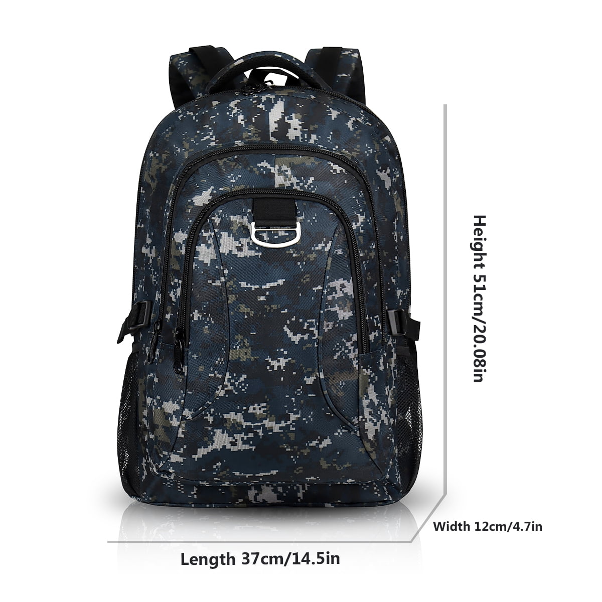 30L Travel Backpack for Men & Women,Water-Resistant Lightweight Camo Backpack Hiking Work School Daily Bag,8076 Navy
