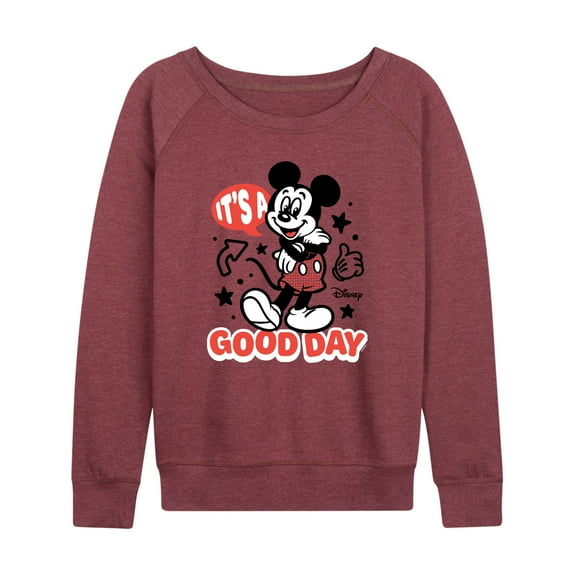 Disney - Mickey & Friends - Mickey Mouse - It's a Good Day - Women's Lightweight French Terry Long Sleeve Shirt