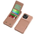 thumbnail image 2 of for iPhone 16 Pro Wallet Case, Built-in 4 Card Holders Kickstand Purse Cover, Military Grade Enhanced Corners Drop Protection, Rugged Protective Phone Case for iPhone 16 Pro, Rosegold, 2 of 9