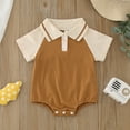 thumbnail image 2 of Sngxgn Baby Bodysuits for Boys Short Sleeve (Brown,90), 2 of 5