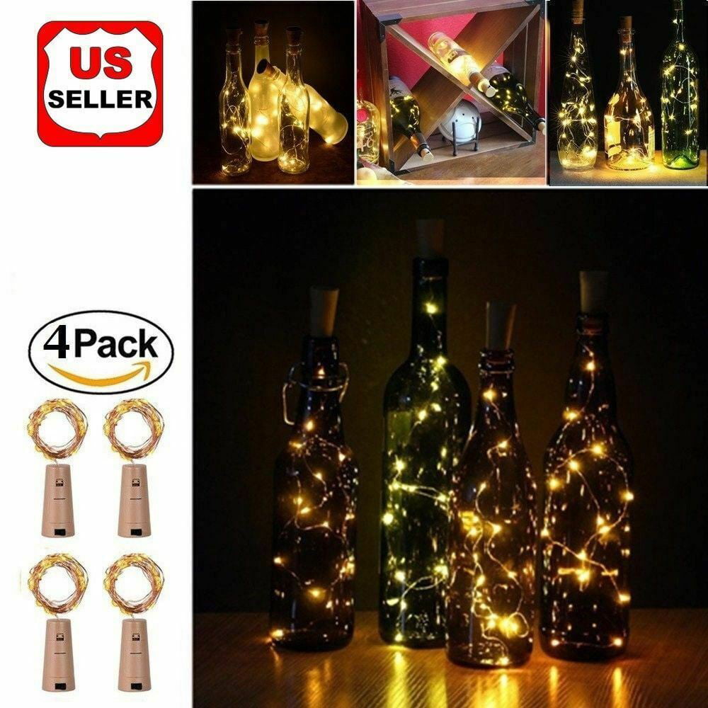 Wine Bottle Cork Lights Copper Led Light Strips Rope Lamp Kit DIY for Decor 