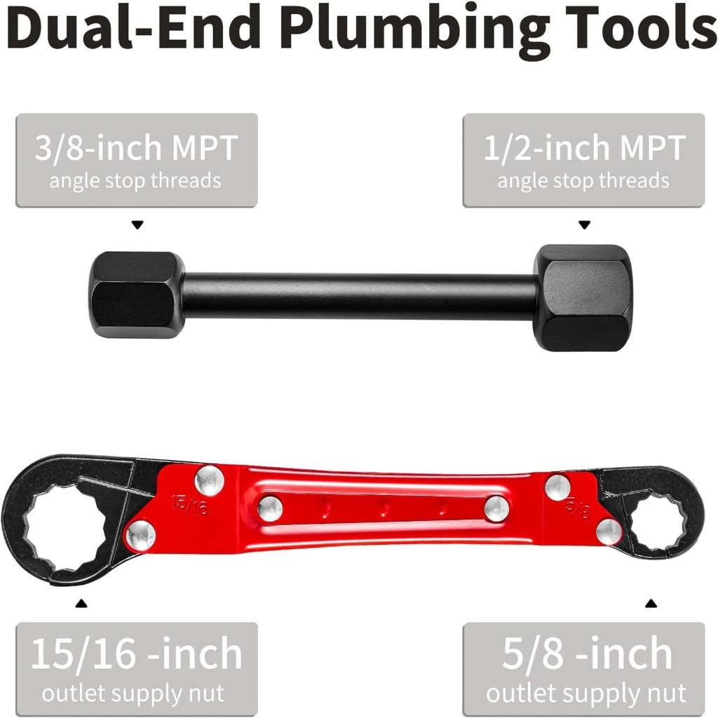 MOMOJIA 2Piece Double Head Nonslip Wrench Set High Strength Steel Tight Space Operation