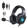 thumbnail image 1 of axGear K8 Auriculares estéreo con cable sobre la oreja para juegos con luz RGB 3,5 mm conector de audio, 1 of 5