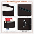 thumbnail image 6 of Infans Kids Toy Box Wooden Flip-top Storage Chest Bench W/ Cushion Safety Hinge, 6 of 7