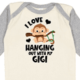 thumbnail image 4 of Inktastic Monkey I Love Hanging out with My Gigi Boys or Girls Long Sleeve Baby Bodysuit, 4 of 5