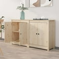 thumbnail image 1 of vidaXL Buffets 2 pcs 70x35x80 cm Pin Massif, 1 of 4