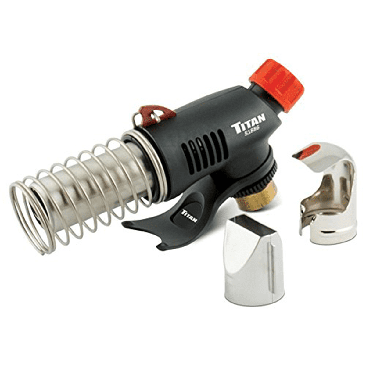 Titan 51886 Propane Heat Gun, 842-1022 Degrees F, Push Button Ignition