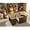 Walnut, variant on VESCASA Modern L Shaped Nesting Coffee Table Set of 2 Modular Rectangle Walnut Wood Table for Living Room