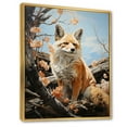 thumbnail image 2 of Designart "Observer Pastoral Fox Wilderness wall art II" Animals Floater Framed Wall Art Print, 2 of 7