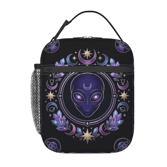 Alien Lunch Bag, Insulated Lunch Tote For Women And Men, Reusable Cooler Bag For Work Office Travel And Daily Use