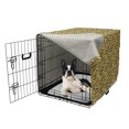 thumbnail image 5 of Yellow Brown Dog Crate Cover, Continuous Leopard Print Animal Skin Themed Spots Print, Easy to Use Pet Kennel Cover Small Dogs Puppies Kittens, 7 Sizes, Pastel Yellow Dark Mauve, by Ambesonne, 5 of 6