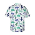 thumbnail image 3 of Balery Dinosaur Print Men's Hawaiian Shirts Short Sleeve Beach Shirt Relaxed Fit Vacation Button Down Shirts-, 3 of 9