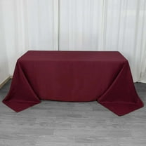 Efavormart 90x132" Seamless Premium Burgundy 200 GSM Linens Polyester Rectangle Tablecloth Commercial Grade For Wedding Banquet Restaurant