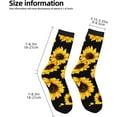 thumbnail image 3 of Colorful and Mid-Calf Socks for Men and Women, 1 Pair Lovely Sunflower, 3 of 8