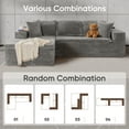 thumbnail image 6 of Homall 109" L-Shape Memory Foam Modular Sectional Sofa 3 Seat Oversized Upholstered Deep Seat Sofa Couch for Living Room,Bedroom and Apartment,Gray, 6 of 7