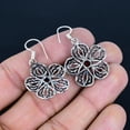 thumbnail image 4 of Pink Kunzite Round Gemstone 925 Sterling Silver Jewelry Earrings 1.77" VJ 5371, 4 of 4