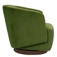 thumbnail image 3 of MINCETA Accent Chair,Modern Swivel Chairs for Living Room and Bedroom Reading with Wood Base,Velvet in Green, 3 of 5