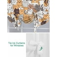 thumbnail image 3 of Cartoon Cat Tie Up Curtains for Windows 54 Inch Length Balloon Curtains Kitchen Adjustable Balloon Window Shade Modern Funny Cute Orange Gray Animals Tie Up Valance Bathroom Curtain Window 42"x54", 3 of 6