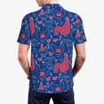 thumbnail image 3 of Balery Chicken and Rooster Printed Men’s Short Sleeve Polo Shirt, Midweight Men's Shirt,Golf Polo shirts -Small, 3 of 8