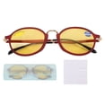 thumbnail image 1 of Gafas con bloqueo de rayos azules, lentes amarillas que reducen la fatiga visual por migraña, gafas ligeras para juegos de computadora para hombres, 1 of 14