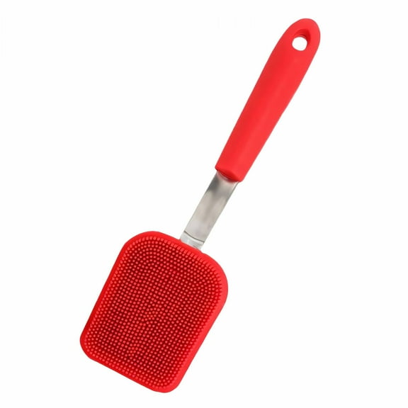 ACDANC Silicone Dish Scrubber,Sturdy and Durable Dish Sponges Kitchen,Resistant to High and Low TemPEratures Cleaning Sponges,Red