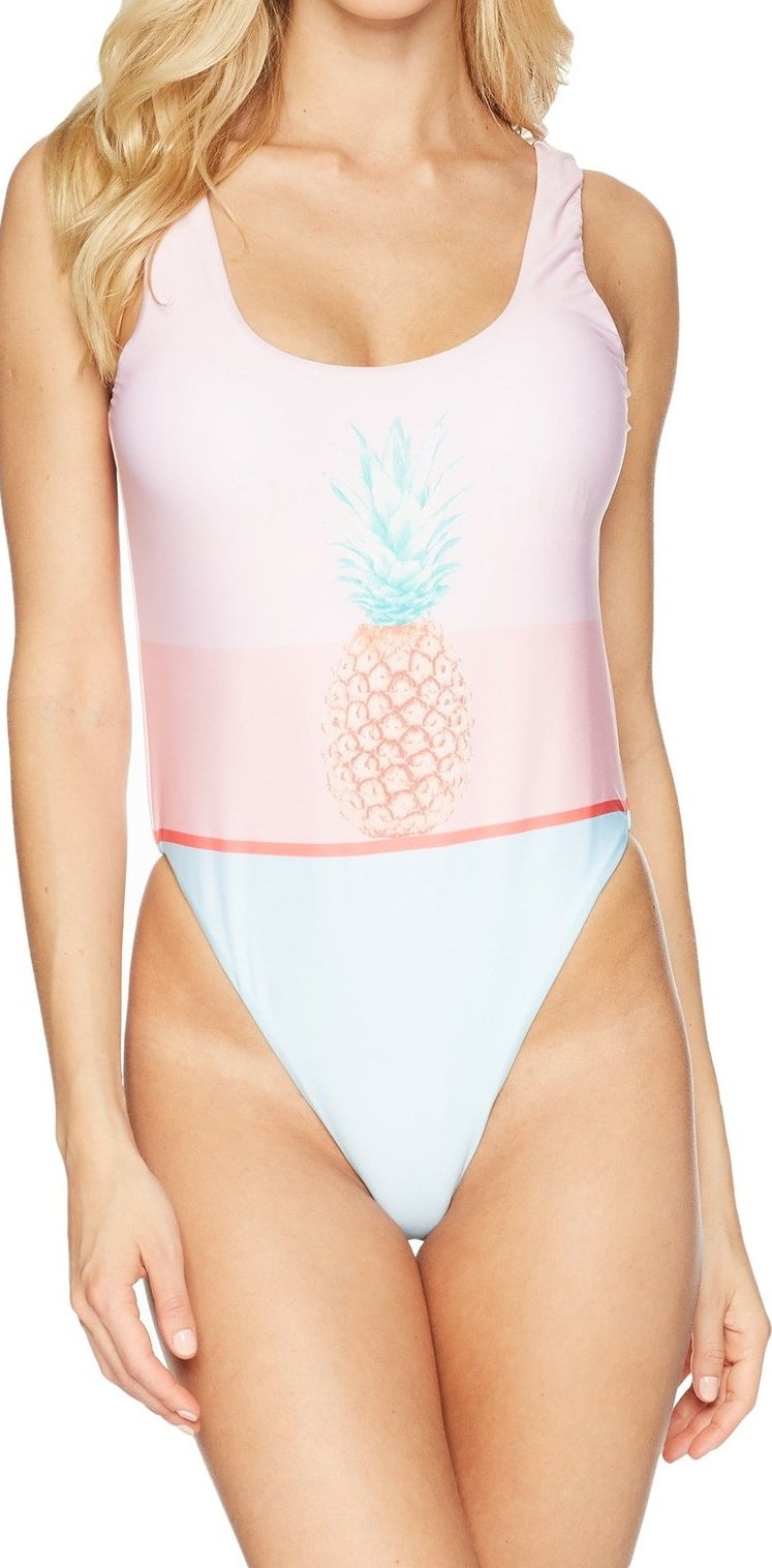 womens pineapple one piece swimsuit