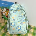 thumbnail image 3 of 2604 [Doblado para Envío] Mochila para Estudiantes Secundaria Y Preparatoria Star Tuya Mochila Gran Capacidad (verde) Verde, 3 of 9