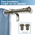 thumbnail image 4 of Urbanest Adjustable Single Curtain Rod Set Buckingham Finials – 5/8-Inch Diameter, With Antique Gold Rod, 84–120 Inches, 4 of 6