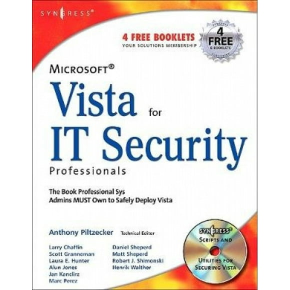 Microsoft Vista for IT Security Professionals [With CDROM]