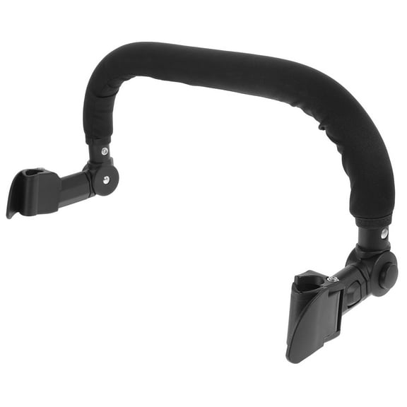 BESTONZON Extender Handle Bar For Stroller Black Plastic 1Pcs