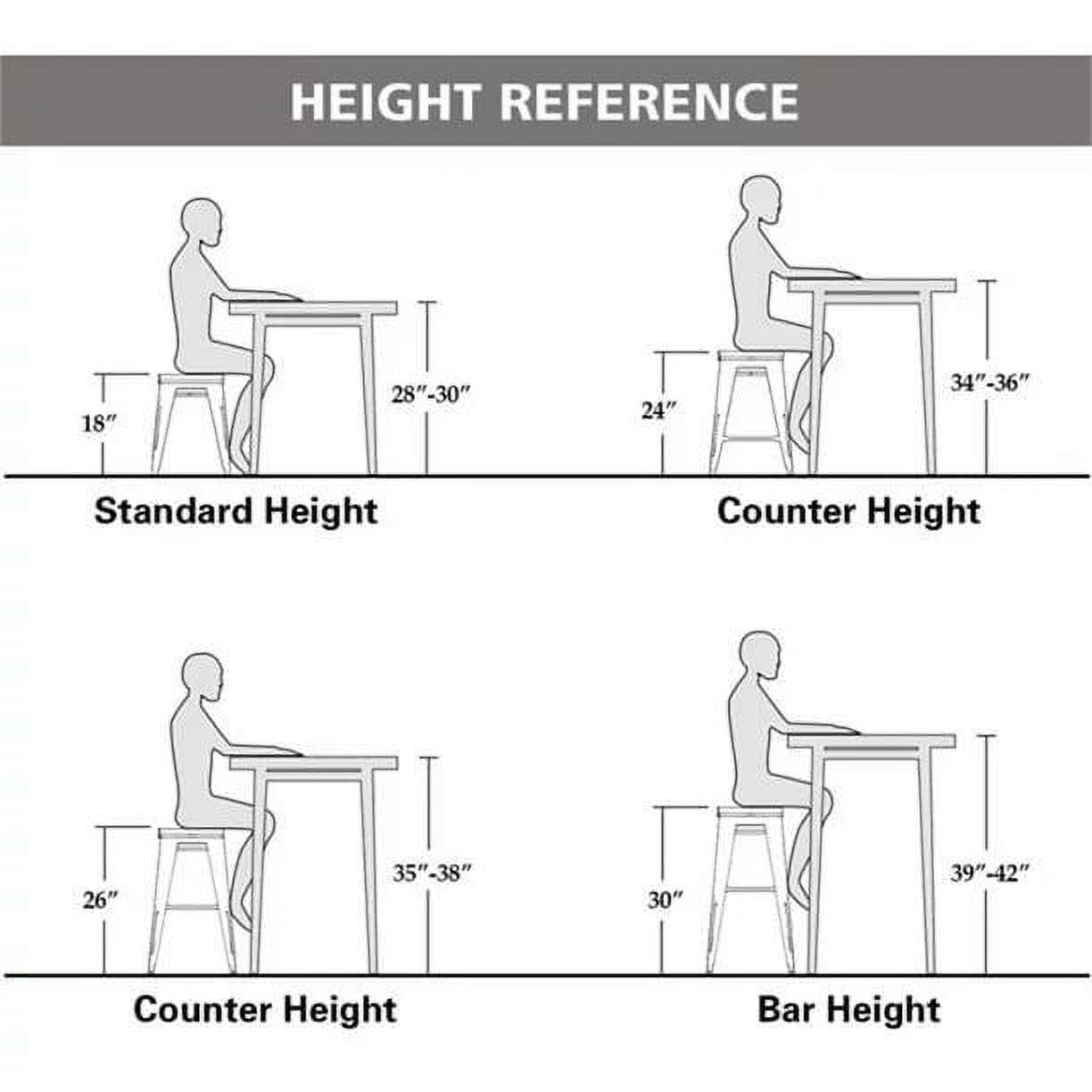 Andeworld Metal Bar Stools Set of 4 Bar Stools with Backs Counter Stools Counter Height Stools High Back Bar Chairs 24 Inch Rusty