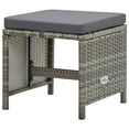 thumbnail image 5 of vidaXL 9 Piece Outdoor Dining Set with Cushions Poly Rattan Grey, 5 of 5