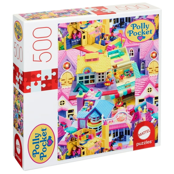 Polly Pocket Jigsaw Puzzle with 500 Pieces & Mini-Poster of Polly Pocket Dolls & Houses
