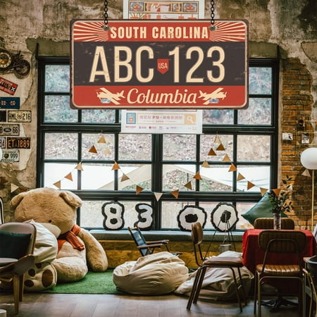 

NIUREDLTD Home Decoration Vintage License Plate Iron Sheet Painting Home Bar Decorative Painting Creative American Wall Hanging 30 * 15cm/12 * 6in