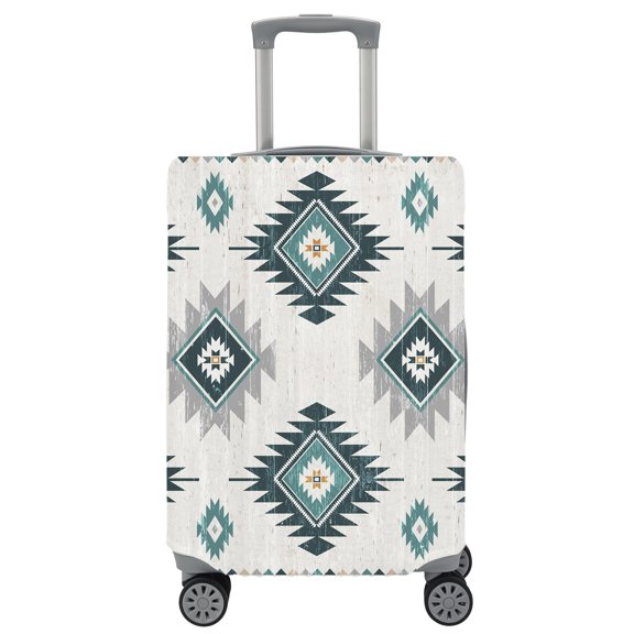 Travel Luggage Cover Turquoise Boho Aztec Suitcase Cover Elastic Anti Scratch Baggage Covers Southwest Tribal Style Luggage Covers Protector for Travel Universal Fit 29-32 Inch Carry on Luggage