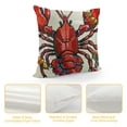 thumbnail image 4 of YINGXI Decorative Throw Pillow Covers, Let's Get Gras Crawfish Mask New Orleans Carnival Outdoor Home Decor, Couch Cushion Case 12x12in, 4 of 5