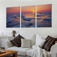 thumbnail image 2 of ONETECH Wall Art Paintings Sunrise frozen sea Beautiful winter landscape lake morning time Canvas Art Print wall Poster Artwork for living Room Bedroom Wall Decor and Home Decor 12''x16''X3 Panels, 2 of 4