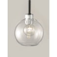 thumbnail image 2 of Maxim 21619CLBKAL 7 in. Vessel 1 Light Black & Brushed Aluminum Mini Pendant Ceiling Light, 2 of 3