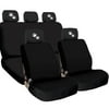 New Design 4X Paws Logo Accessories Headrest w/ Black Cloth Car Seat Covers