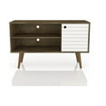 thumbnail image 1 of Manhattan Comfort Liberty Meuble TV Moderne Mi-Siècle 42,52 Pouces, Brun et Blanc, 1 of 7