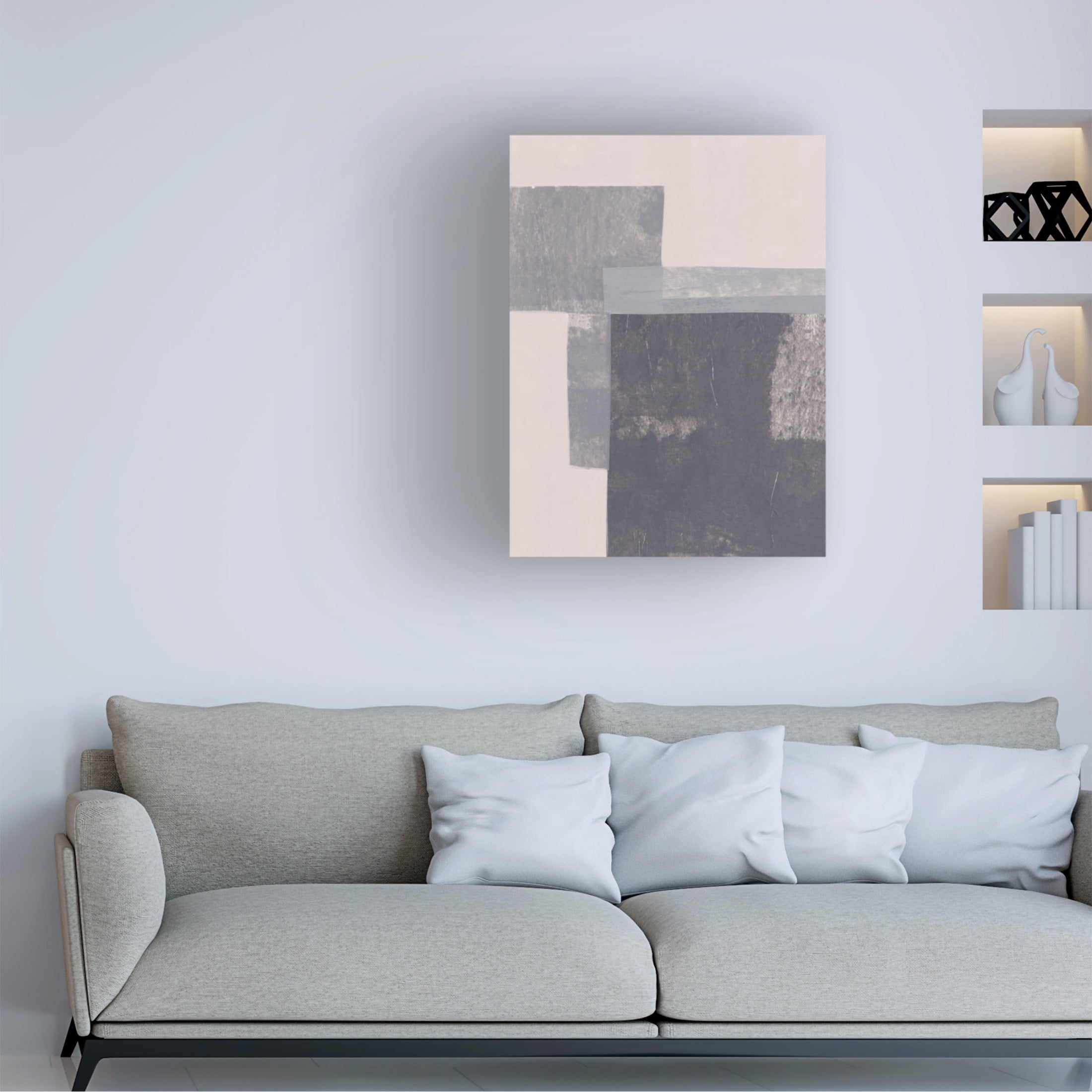 Trademark Fine Art Alisa Galitsyna Gray Blocks 2 Canvas Wall Art
