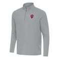 thumbnail image 2 of Men's Antigua  Gray Indiana Hoosiers Intent Quarter-Zip Top, 2 of 3