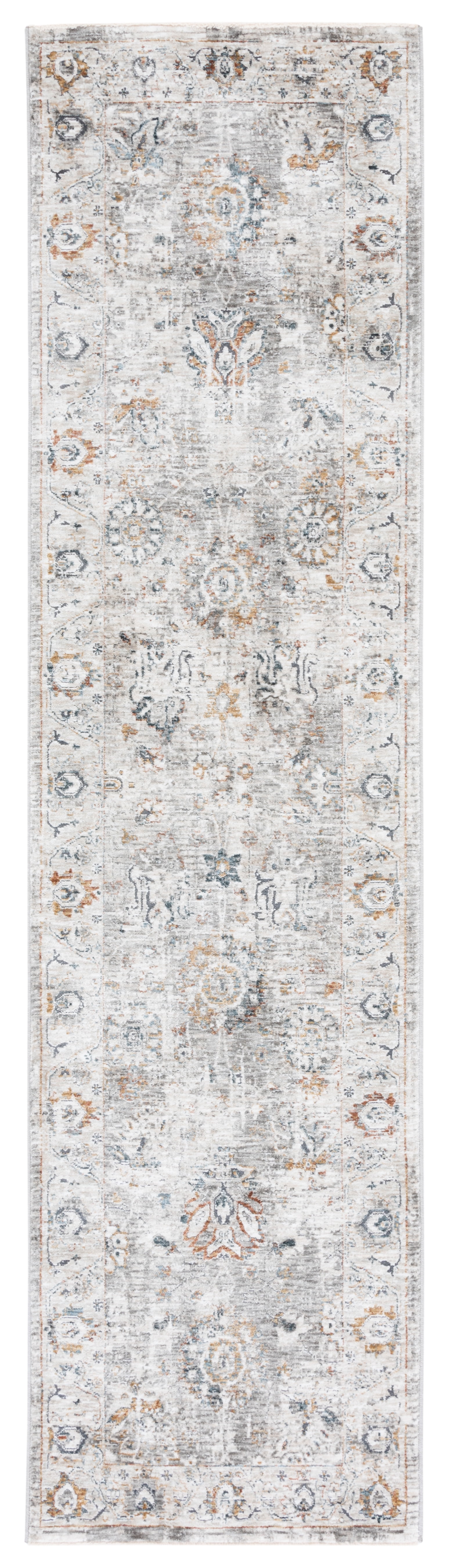 Safavieh Dream Terrance Modern Polyester Runner Rug, Ivory/Light Gray, 2' x 8'