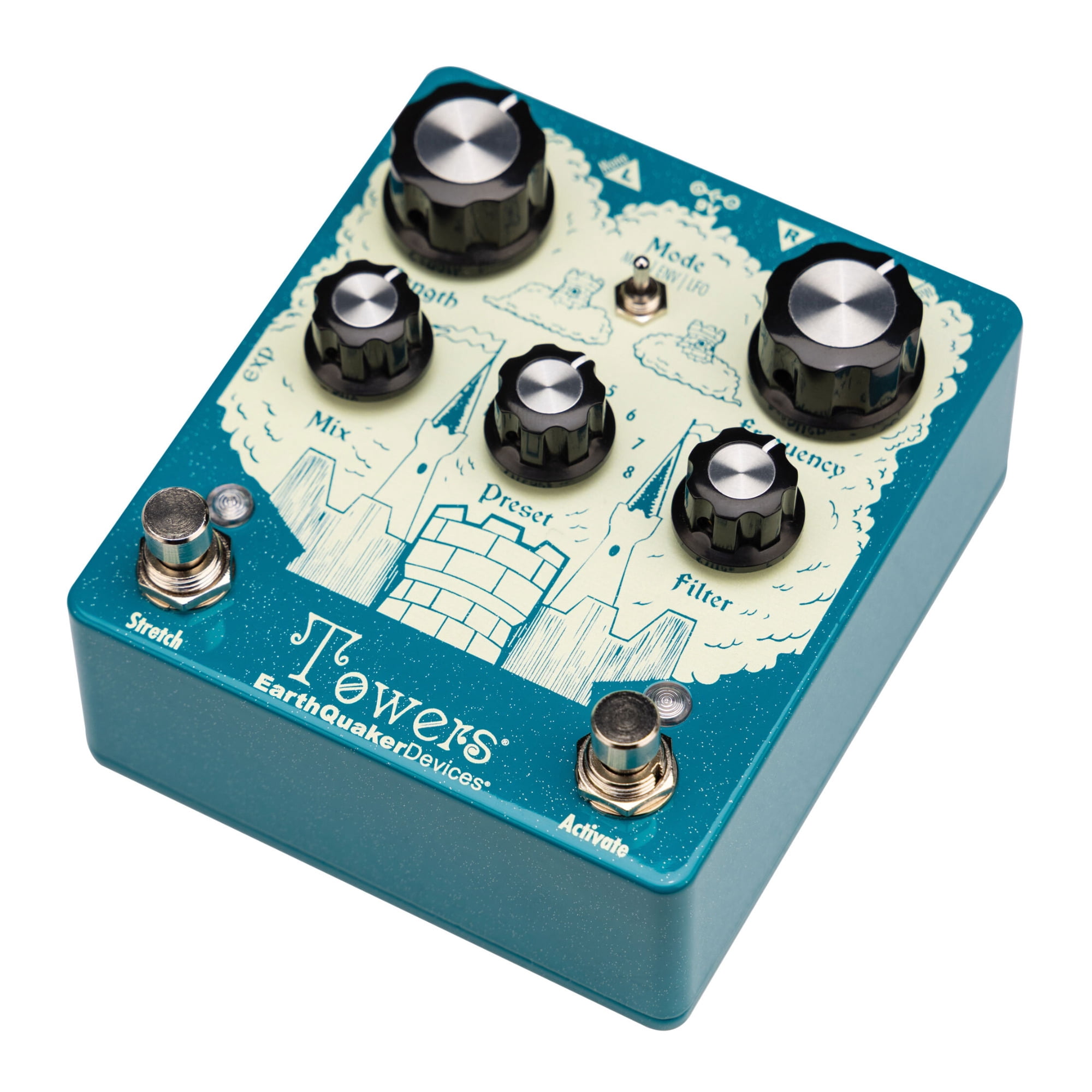 EarthQuaker Towers Soundscape Generator Stereo Reverb Pedal with Resonant Filter and Stretch Function