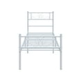 thumbnail image 2 of Yoneston Easy Set-up Premium Metal Bed, Platform Bed No Box Spring with Headboard and Footboard, Twin, White, 2 of 8