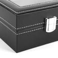 thumbnail image 3 of Caja Para Relojes De Cuero PU Con 3 Ranuras Y Almohada Suave, Escaparate De Vidrio, Organizador De Almacenamiento Para Exhibición De Joyas Y Relojes, 16 X 11 X 8 Cm, 3 of 7