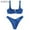 Blue, variant on ZAFUL for Women Shirred V Wired Bikini Set White S