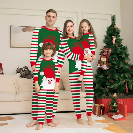

HAWEE Family Christmas Pajamas Matching Sets Xmas Matching Pjs for Adults Kids Holiday Home Xmas Family Sleepwear Set