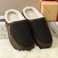 thumbnail image 2 of DREAM PAIRS Men's Cozy Memory Foam Slippers with Fuzzy Wool-like Lining, Slip-on Washable Indoor Outdoor House Shoes, 2 of 5