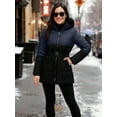 thumbnail image 3 of Premium Midweight Puffer Jacket Womens Winter Insulated Black & Navy Jackets-S, 3 of 7